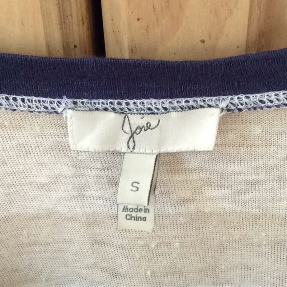 Joie Short Sleeve 💯 Linen Blouse - Small - Picture 3 of 8